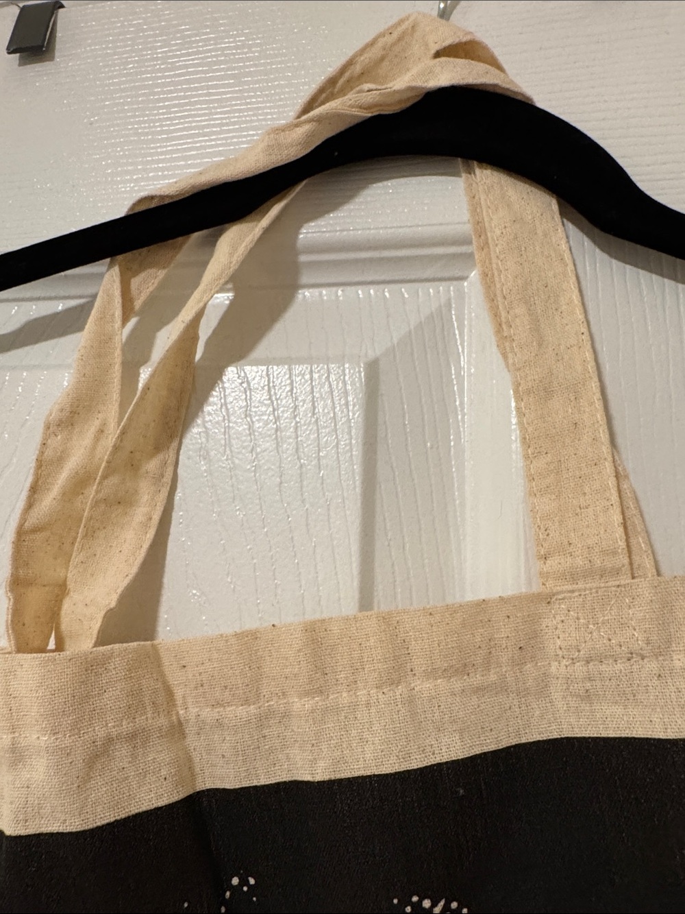 MOSCOT Natural Canvas Tote with Black and Yellow Graphic - Picture 3 of 4